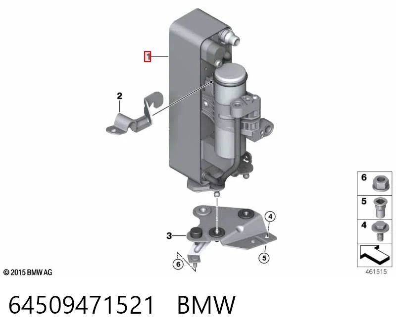 64509471521 BMW Chłodnica klimatyzacji