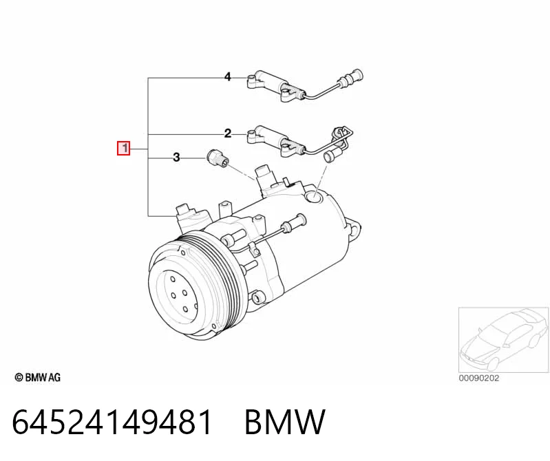 64524149481 BMW Sprężarka klimatyzacji