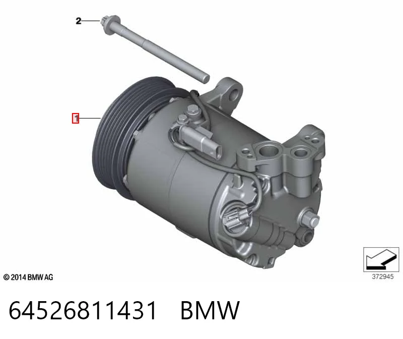 64526811431 BMW Sprężarka klimatyzacji