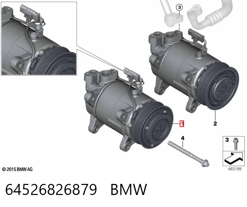 64526826879 BMW Sprężarka klimatyzacji