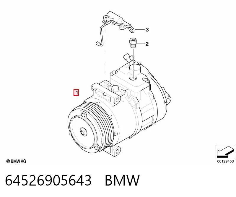 64526905643 BMW Sprężarka klimatyzacji