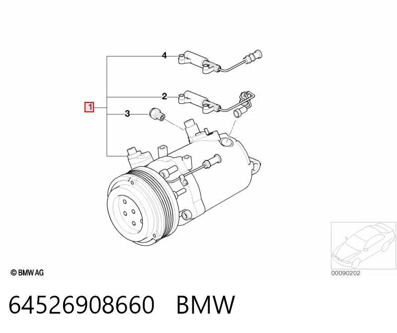 64526908660 BMW Sprężarka klimatyzacji