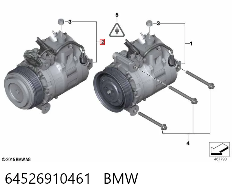 64526910461 BMW Sprężarka klimatyzacji