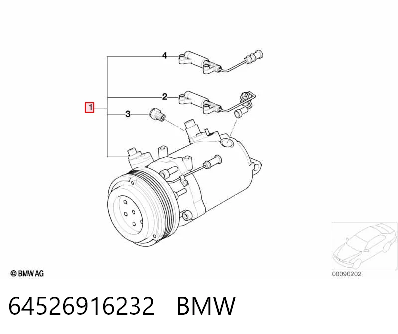 64526916232 BMW Sprężarka klimatyzacji