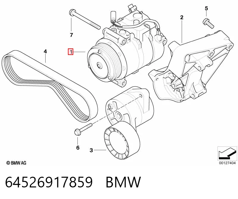 64526917859 BMW Sprężarka klimatyzacji