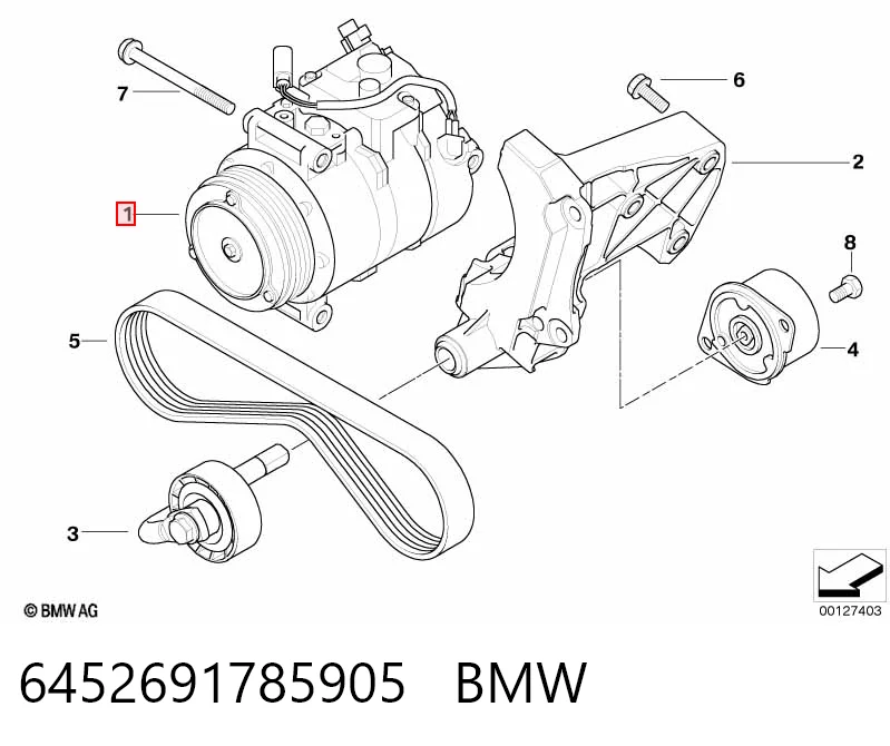 6452691785905 BMW Sprężarka klimatyzacji