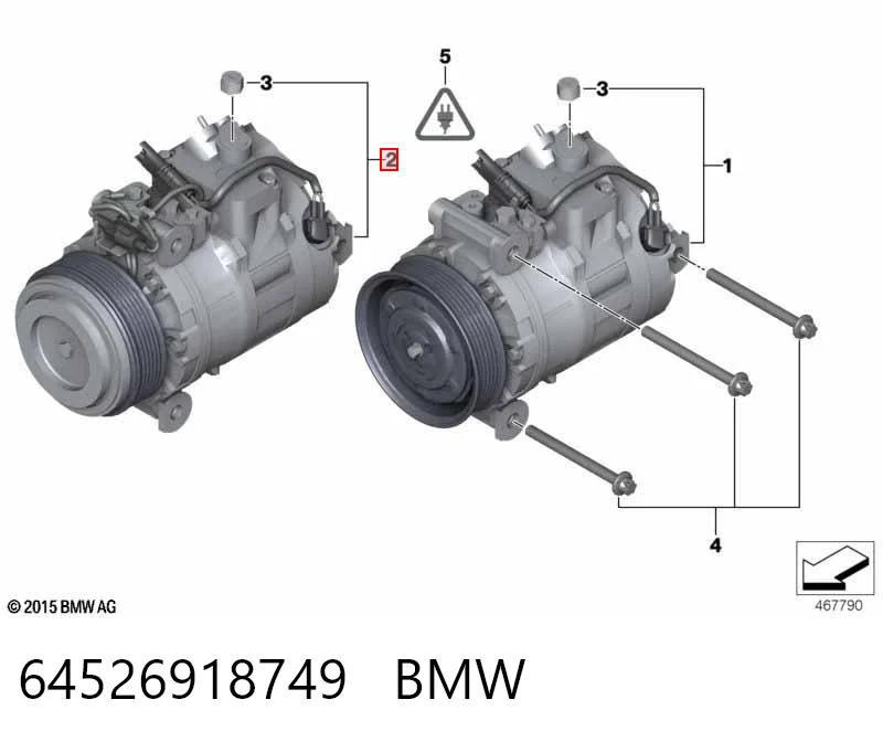 64526918749 BMW Sprężarka klimatyzacji