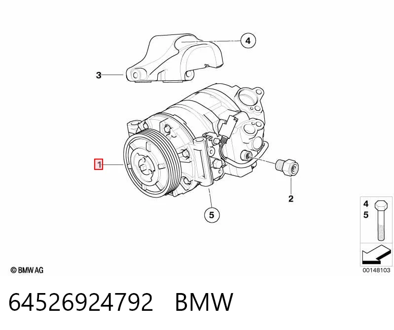 64526924792 BMW Sprężarka klimatyzacji