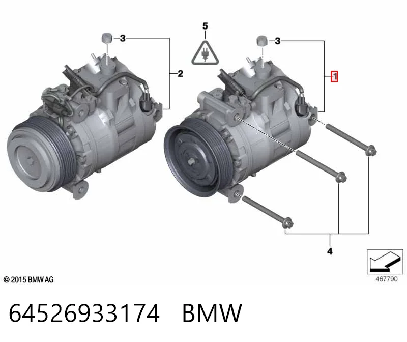 64526933174 BMW Sprężarka klimatyzacji