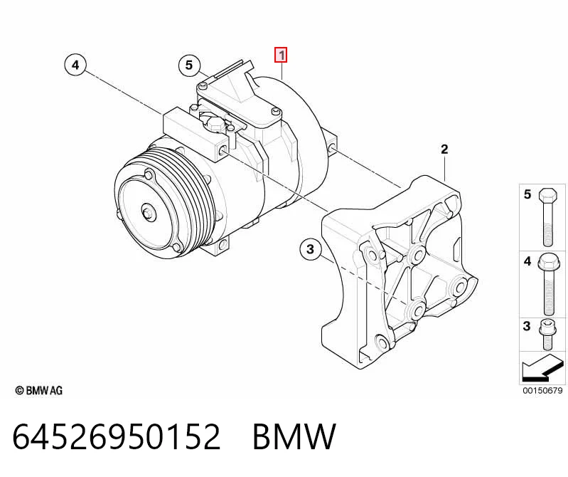 64526950152 BMW Sprężarka klimatyzacji