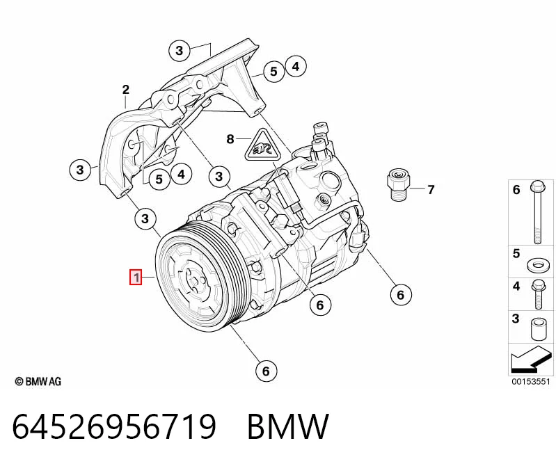 64526956719 BMW Sprężarka klimatyzacji