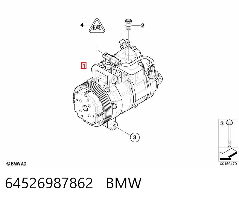 64526987862 BMW Sprężarka klimatyzacji
