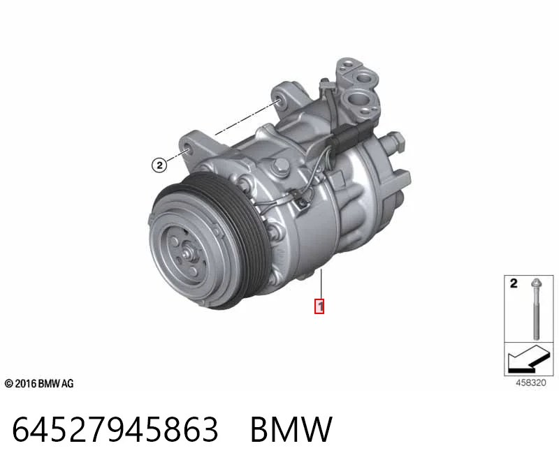 Sprężarka klimatyzacji BMW 7945863 cena, od 180,25 USD