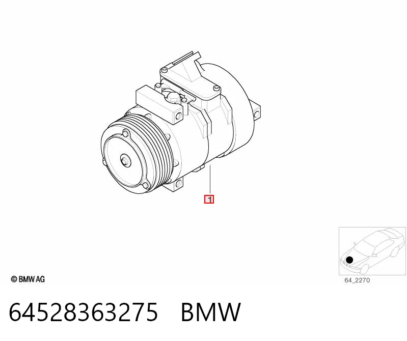 64528363275 BMW Sprężarka klimatyzacji