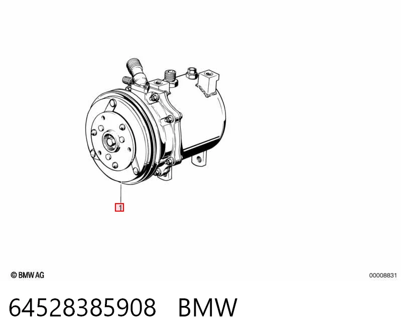 64528385908 BMW Sprężarka klimatyzacji