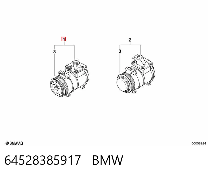 64528385917 BMW Sprężarka klimatyzacji