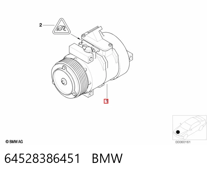64528386451 BMW Sprężarka klimatyzacji