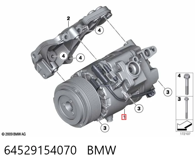 64529154070 BMW Sprężarka klimatyzacji