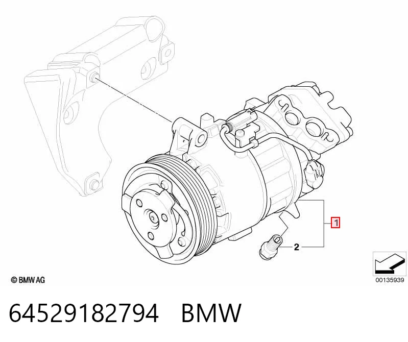64529182794 BMW Sprężarka klimatyzacji