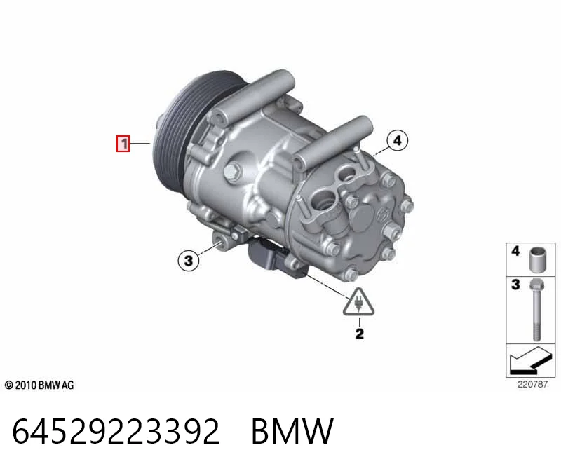 64529223392 BMW Sprężarka klimatyzacji