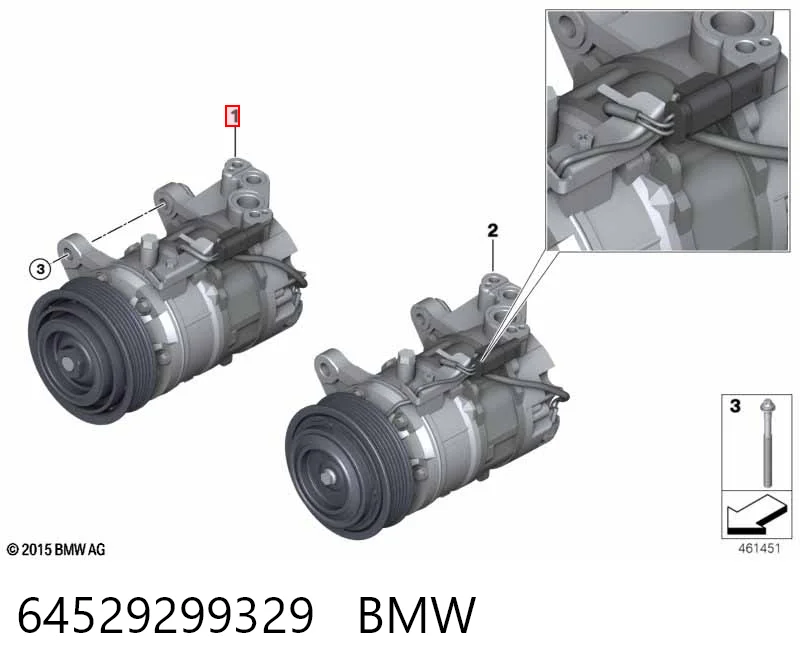 64529299329 BMW Sprężarka klimatyzacji