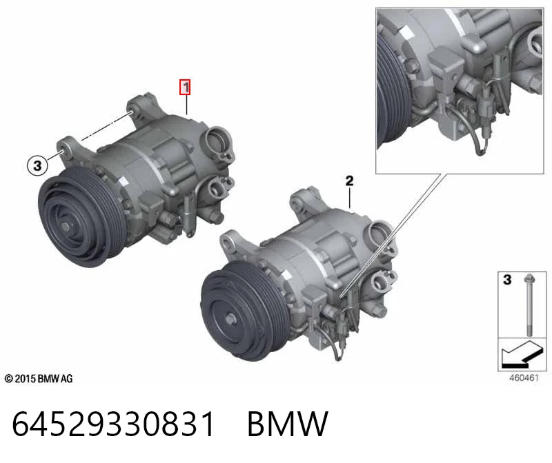 64529330831 BMW Sprężarka klimatyzacji