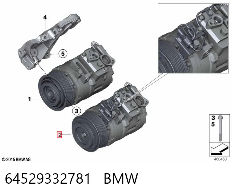 64529332781 BMW Sprężarka klimatyzacji