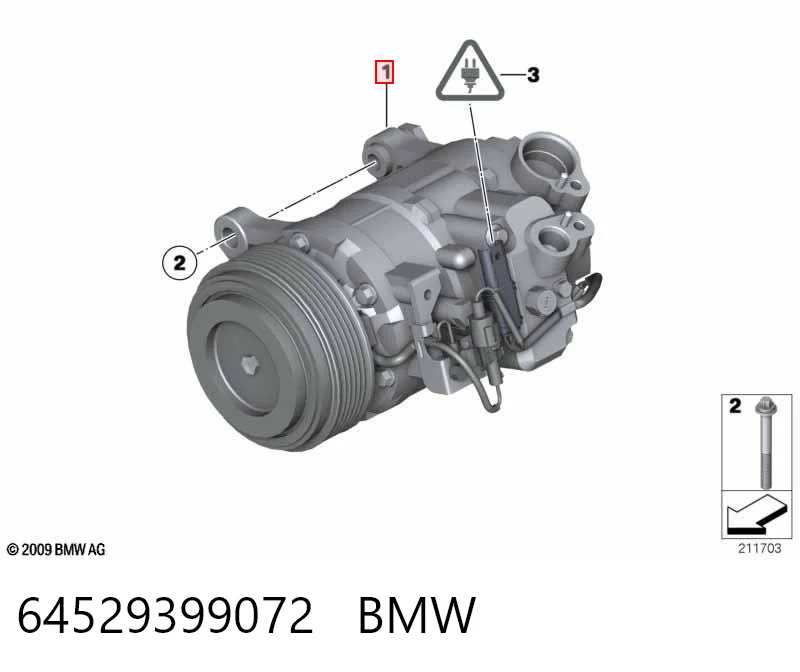 64529399072 BMW Sprężarka klimatyzacji