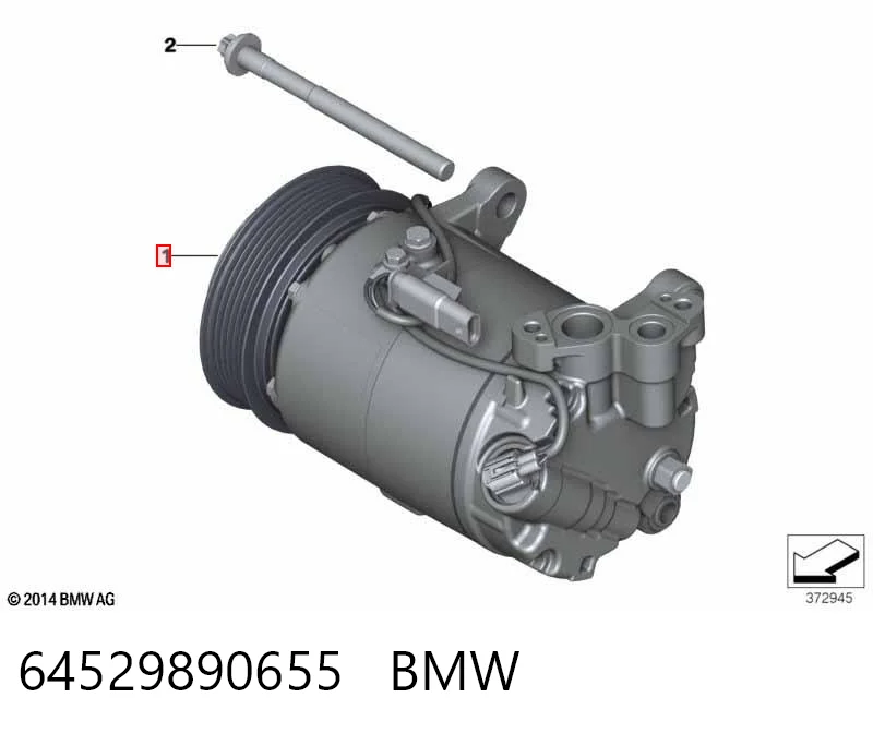 64529890655 BMW Sprężarka klimatyzacji