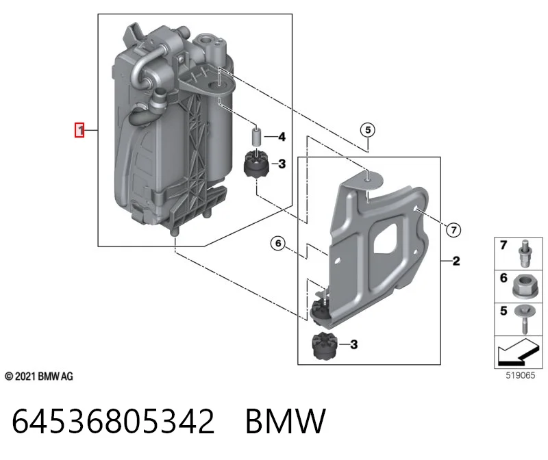 64536805342 BMW Chłodnica klimatyzacji