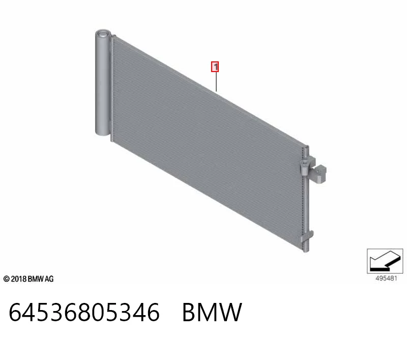 64536805346 BMW Chłodnica klimatyzacji