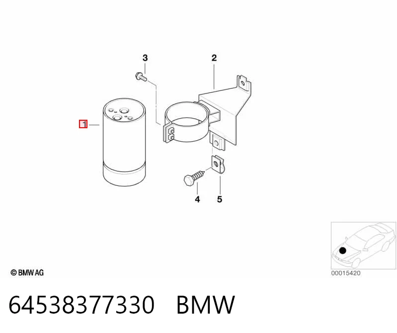 64538377330 BMW Osuszacz klimatyzacji