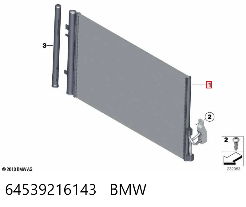 64539216143 BMW Chłodnica klimatyzacji