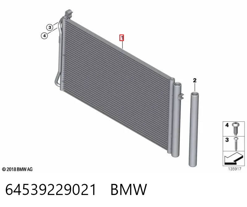 64539229021 BMW Chłodnica klimatyzacji