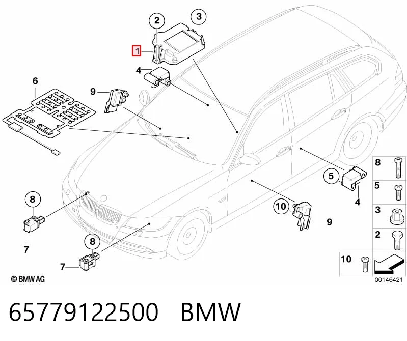 65779122500 BMW Sterownik poduszki bezpieczeństwa