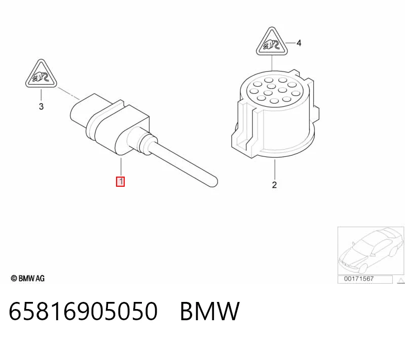Czujnik temperatury zewnętrznej BMW 65816905050 cena, od 7,30 USD