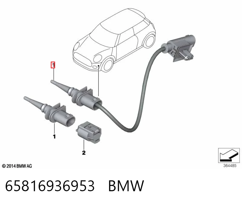 65816936953 BMW Czujnik temperatury zewnętrznej