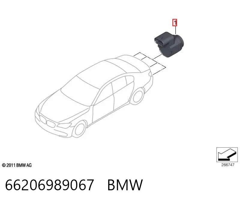 66206989067 BMW Czujnik parkowania tylny