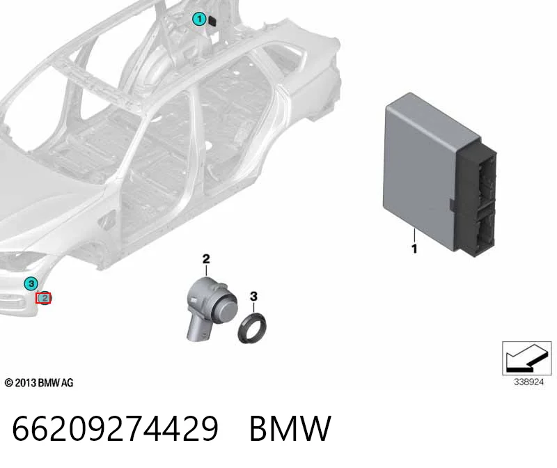 66209274429 BMW Czujnik parkowania przedni/tylny boczny