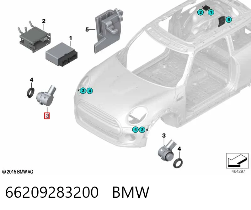 Czujnik parkowania przedni/tylny boczny AND 30907254 cena, od 44,27 USD