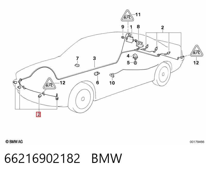 66216902182 BMW Czujnik parkowania tylny