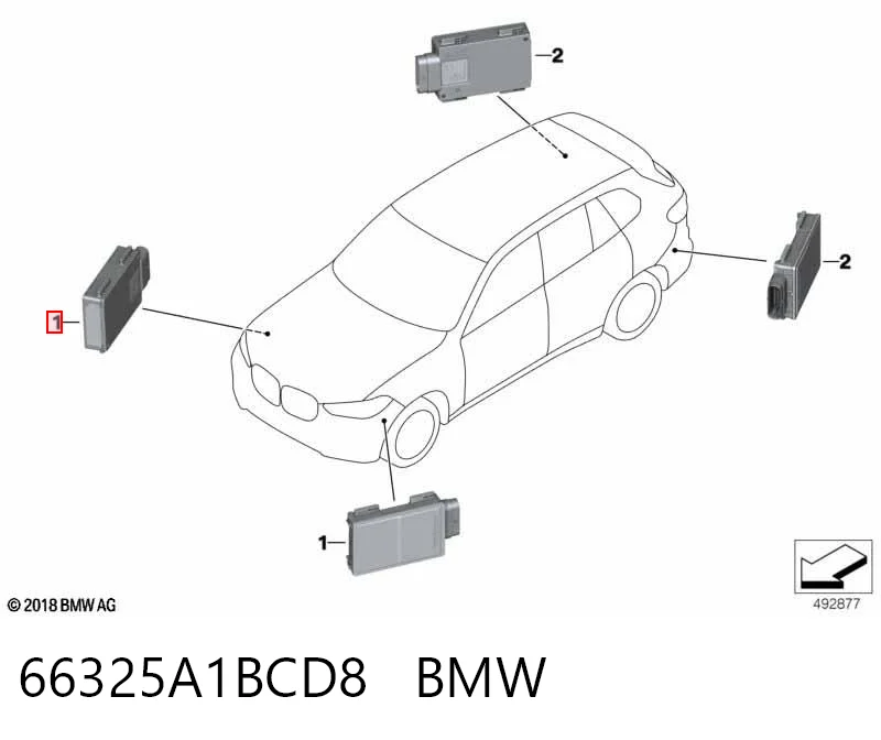 Czujnik kontroli martwej strefy tylny (martwego polam martwego punktu) BMW 5A6DB55 cena, od 311,20 USD