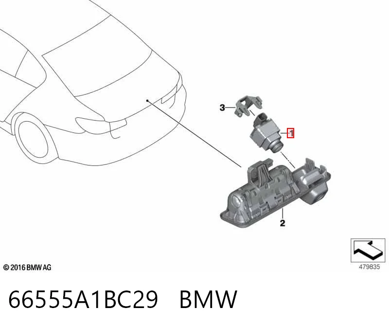 66555A1BC29 BMW Kamera systemu zapewnienia widoczności