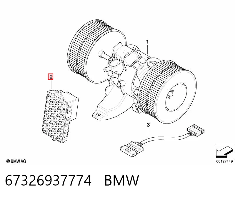  Rezystor wentylatora nagrzewnicy (ogrzewacza kabiny) BMW 5 