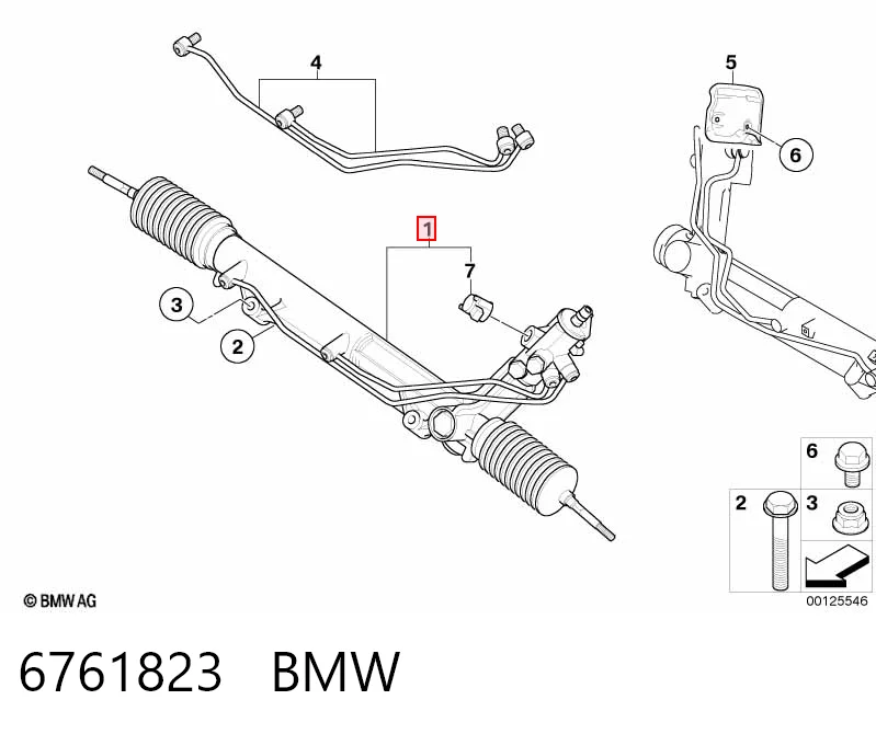 Do koszyka Listwa kierownicza (maglownica) BMW X5  E53