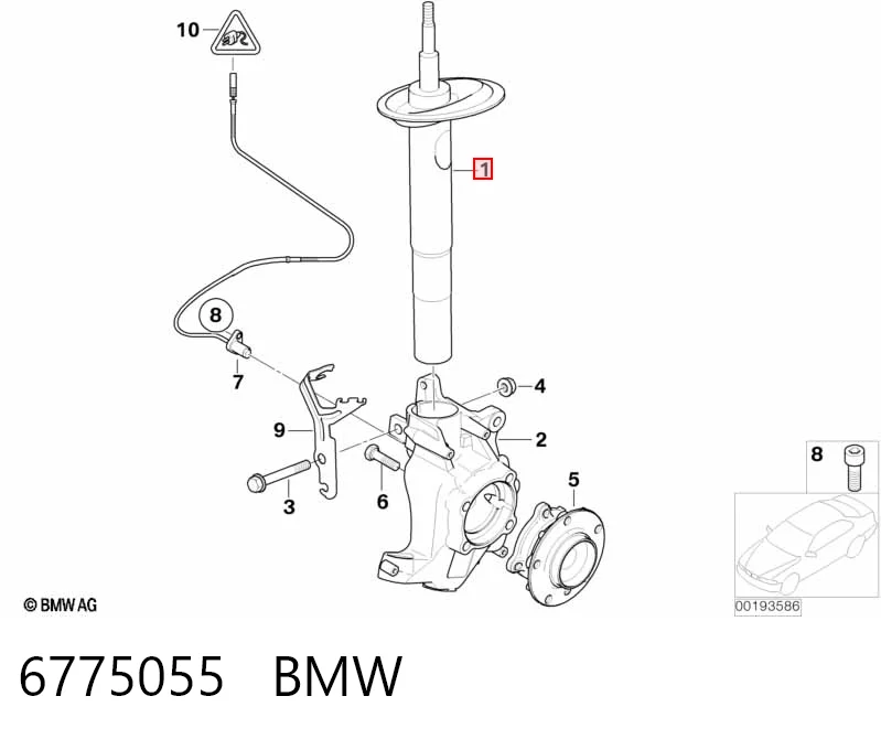 6775055 BMW Amortyzator przedni lewy
