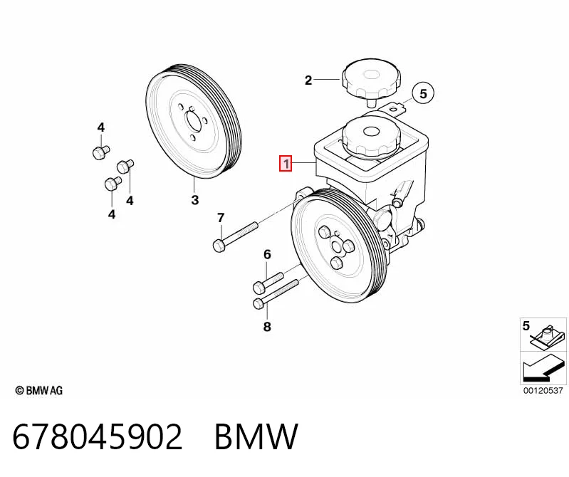 678045902 BMW Pompa wspomagania hydraulicznego kierownicy