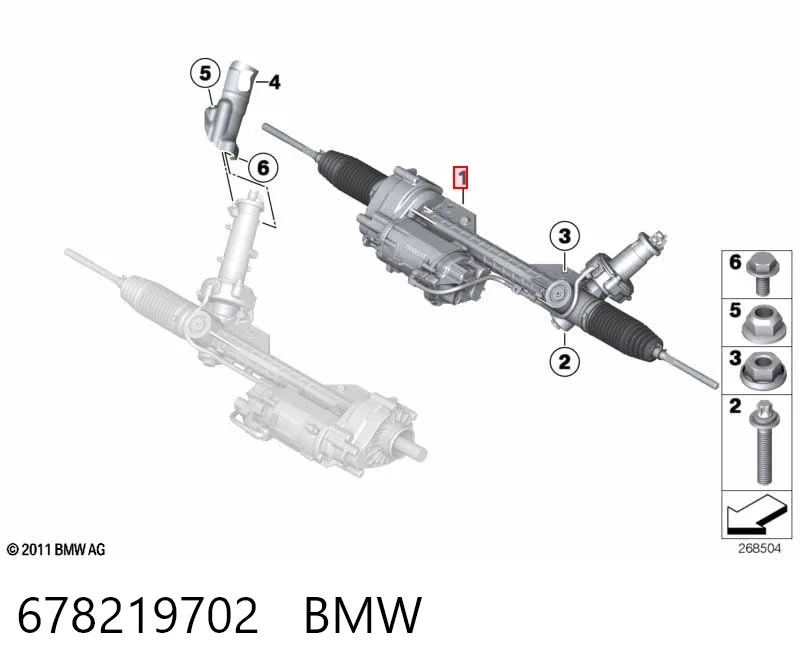 678219702 BMW Listwa kierownicza (maglownica)