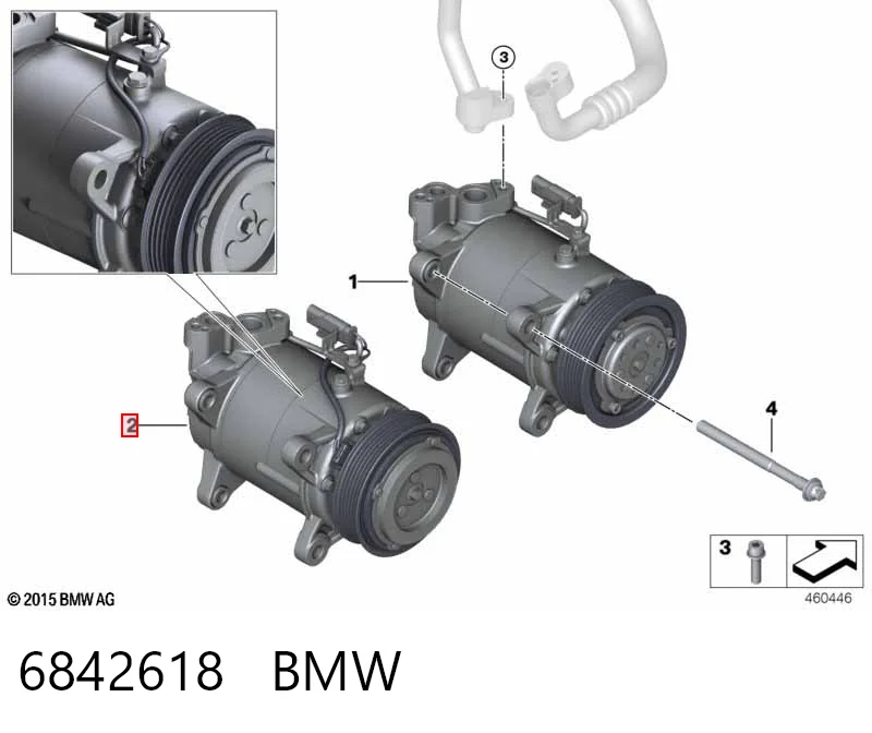 6842618 BMW Sprężarka klimatyzacji
