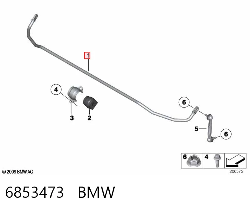 Stabilizator tylny do BMW 3  F30, F80